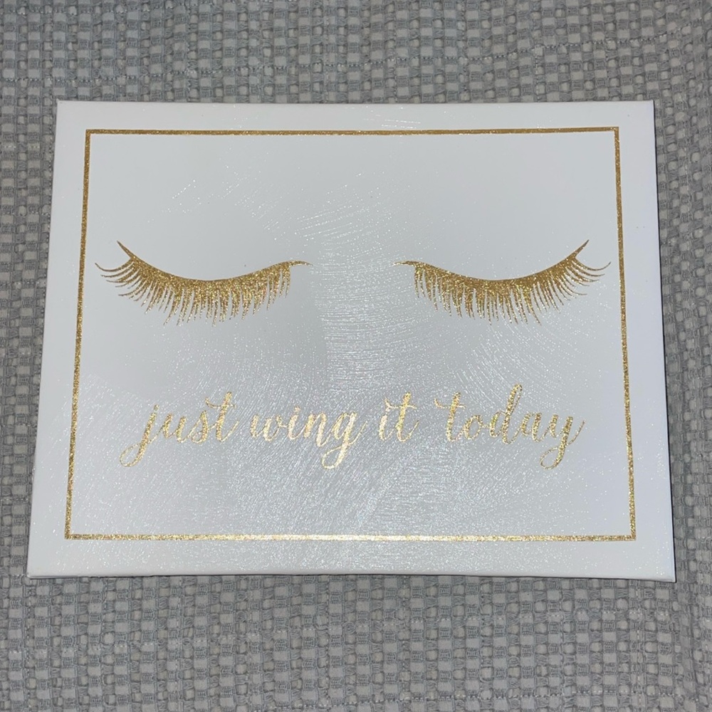 Decorative white and gold canvas